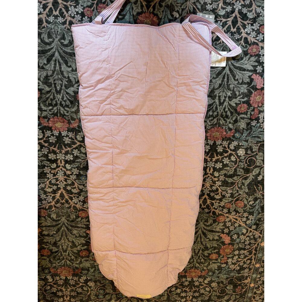 Pottery Barn Shaggy Unicorn Purple Gingham Sleeping Bag “ZOE” Monogram NWT - Picture 8 of 9